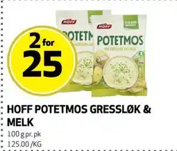 Bunnpris HOFF POTETMOS GRESSLØK & MELK tilbud
