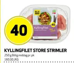 Bunnpris KYLLINGFILET STORE STRIMLER tilbud