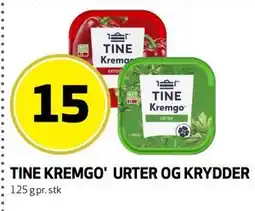 Bunnpris TINE KREMGO' URTER OG KRYDDER tilbud