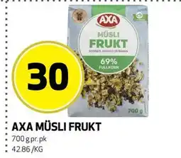 Bunnpris AXA MÜSLI FRUKT tilbud