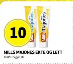 Bunnpris MILLS MAJONES EKTE OG LETT tilbud