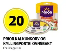 Bunnpris PRIOR KALKUNKORV OG KYLLINGPOSTEI OVNSBAKT tilbud