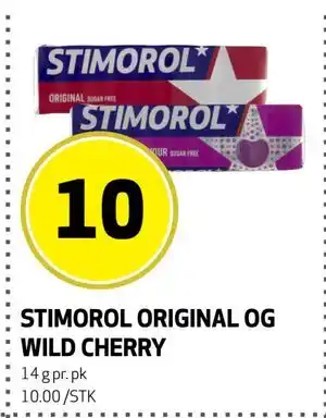 Bunnpris STIMOROL ORIGINAL OG WILD CHERRY tilbud