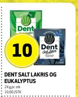 Bunnpris DENT SALT LAKRIS OG EUKALYPTUS tilbud
