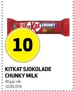 Bunnpris KITKAT SJOKOLADE CHUNKY MILK tilbud