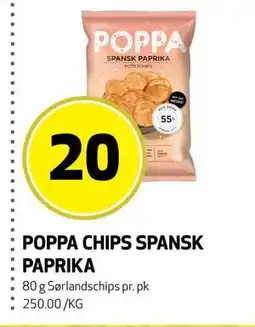 Bunnpris POPPA CHIPS SPANSK PAPRIKA tilbud