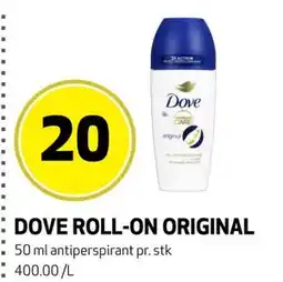 Bunnpris DOVE ROLL-ON ORIGINAL tilbud