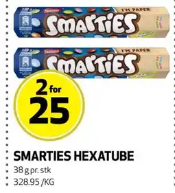 Bunnpris SMARTIES HEXATUBE tilbud