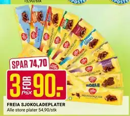Europris FREIA SJOKOLADEPLATER tilbud