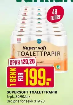 Europris SUPERSOFT TOALETTPAPIR tilbud