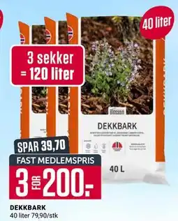 Europris DEKKBARK, Medlemspris tilbud