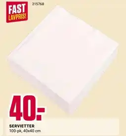 Europris SERVIETTER tilbud