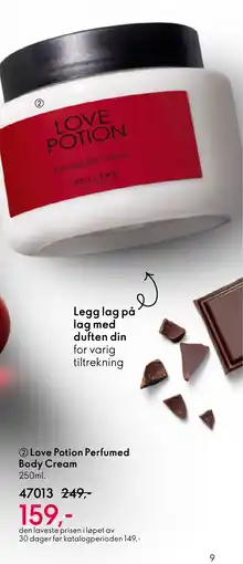 Oriflame Love Potion Perfumed Body Cream tilbud