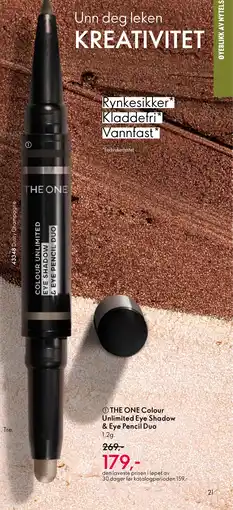 Oriflame THE ONE Colour Unlimited Eye Shadow & Eye Pencil Duo tilbud