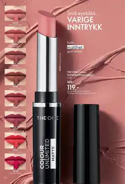 Oriflame THE ONE Colour Unlimited Matte Lipstick tilbud