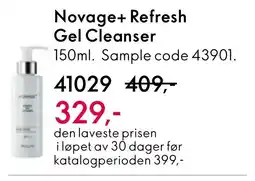 Oriflame Novage+ Refresh Gel Cleanser tilbud