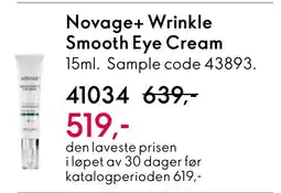 Oriflame Novage+ Wrinkle Smooth Eye Cream tilbud