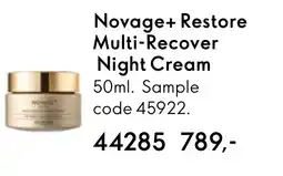 Oriflame Novage+ Restore Multi-Recover Night Cream tilbud