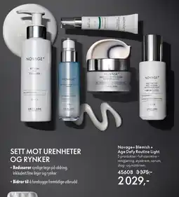 Oriflame Novage+ Blemish + Age Defy Routine Light tilbud