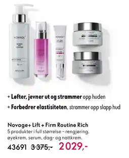 Oriflame Novage+ Lift + Firm Routine Rich tilbud