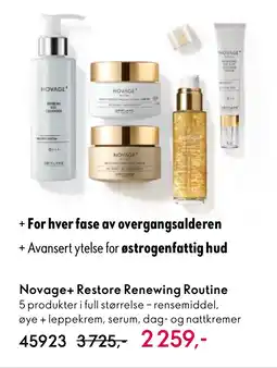 Oriflame Novage+ Restore Renewing Routine tilbud