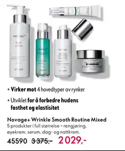 Oriflame Novage+ Wrinkle Smooth Routine Mixed tilbud