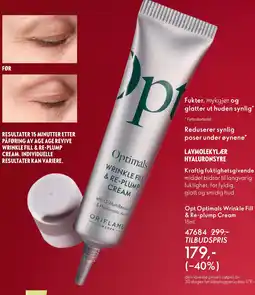 Oriflame Opt Optimals Wrinkle Fill & Re-plump Cream tilbud