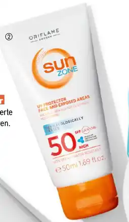 Oriflame Sun Zone UV Protector Face and Exposed Areas SPF 50 High tilbud