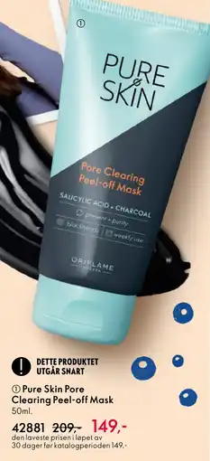 Oriflame Pure Skin Pore Clearing Peel-off Mask tilbud