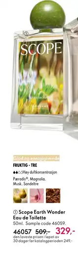 Oriflame Scope Earth Wonder Eau de Toilette tilbud