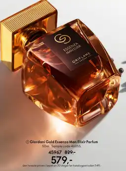Oriflame Giordani Gold Essenza Man Elixir Parfum tilbud