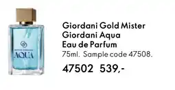 Oriflame Giordani Gold Mister Giordani Aqua Eau de Parfum tilbud
