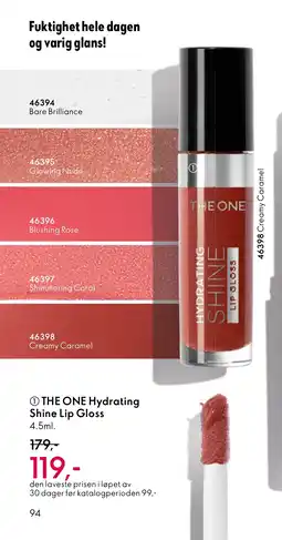 Oriflame THE ONE Hydrating Shine Lip Gloss tilbud