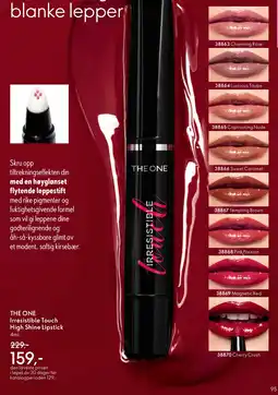Oriflame THE ONE Irresistible Touch High Shine Lipstick tilbud