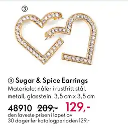 Oriflame Sugar & Spice Earrings tilbud