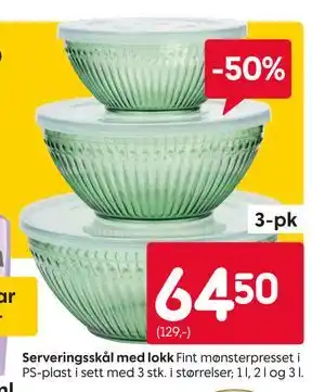 Rusta Serveringsskål med lokk tilbud