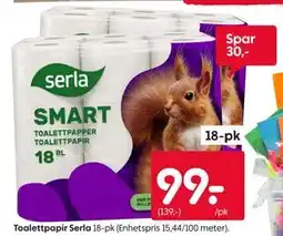 Rusta Toalettpapir Serla SMART tilbud