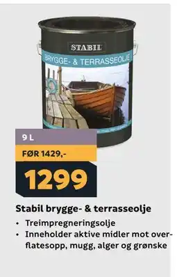 Megaflis Stabil brygge- & terrasseolje tilbud