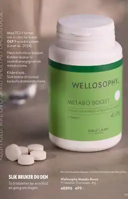 Oriflame Wellosophy Metabo Boost tilbud