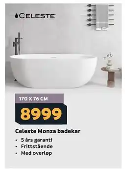 Megaflis Celeste Monza badekar tilbud