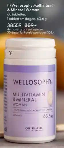 Oriflame Wellosophy Multivitamin & Mineral Woman tilbud