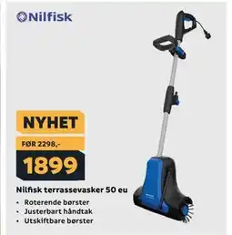 Megaflis Nilfisk terrassevasker 50 eu tilbud