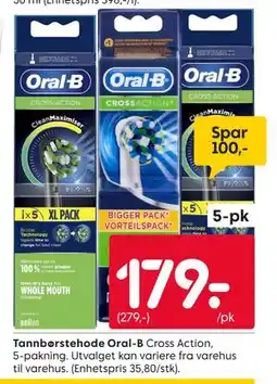 Rusta Tannbørstehode Oral-B tilbud