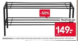Rusta Skohylle Sten tilbud