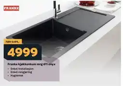 Megaflis Franke kjøkkenkum mrg 611 onyx tilbud