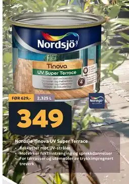 Megaflis Nordsjø Tinova UV Super Terrace tilbud