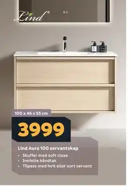 Megaflis Lind Aura 100 servantskap tilbud