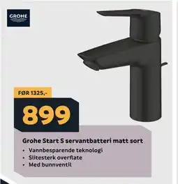 Megaflis Grohe Start S servantbatteri matt sort tilbud