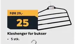 Megaflis Kleshenger for bukser tilbud