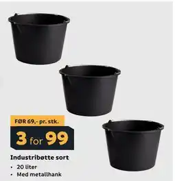 Megaflis Industribøtte sort tilbud